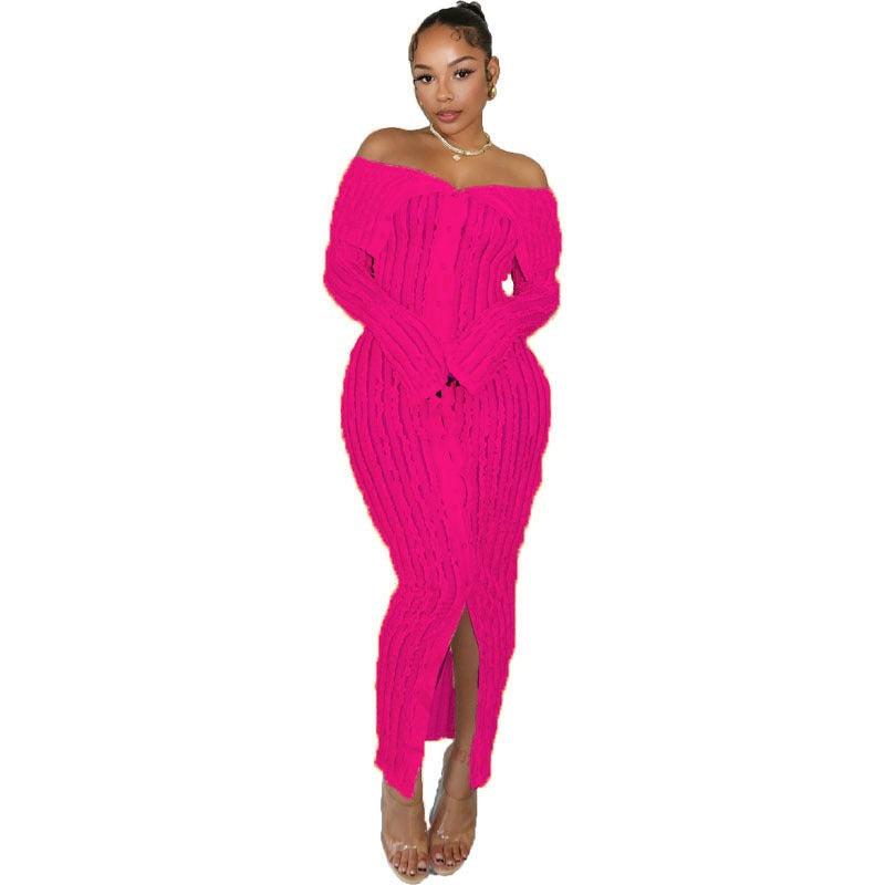 One Collar Wave Dress Newgew