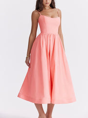 Rose Pink Cotton Corset Sundress Newgew Dresses