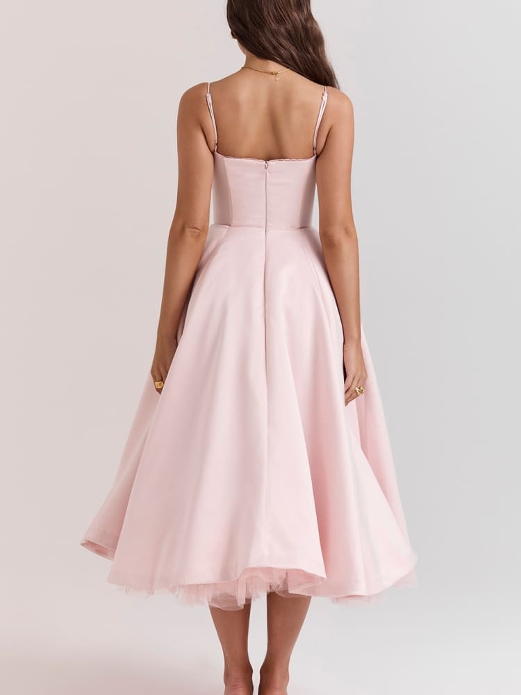 Ballerina Pink Midi Dress Newgew Dresses