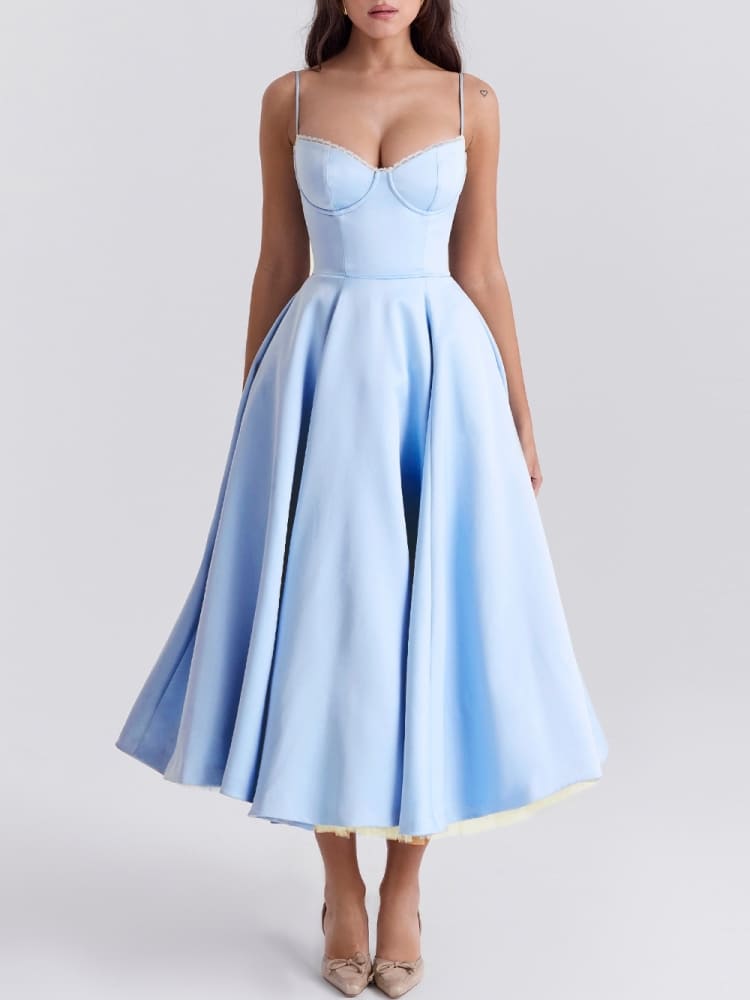 Cinderella Blue Tulle Midi Dress Newgew Dresses
