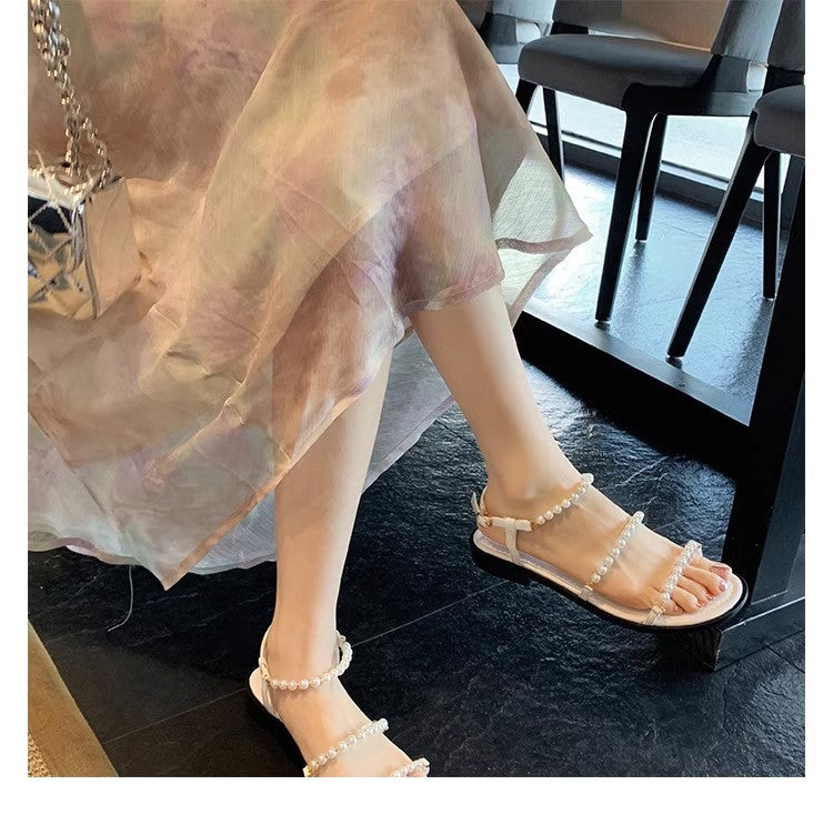 Pearl Fairy Exquisite French Sandals NewGew