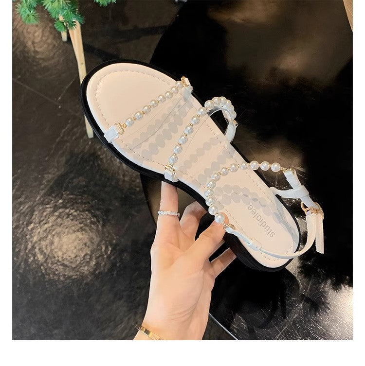 Pearl Fairy Exquisite French Sandals NewGew
