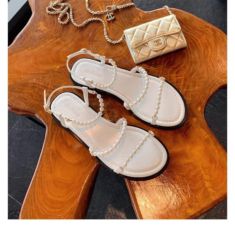 Pearl Fairy Exquisite French Sandals NewGew