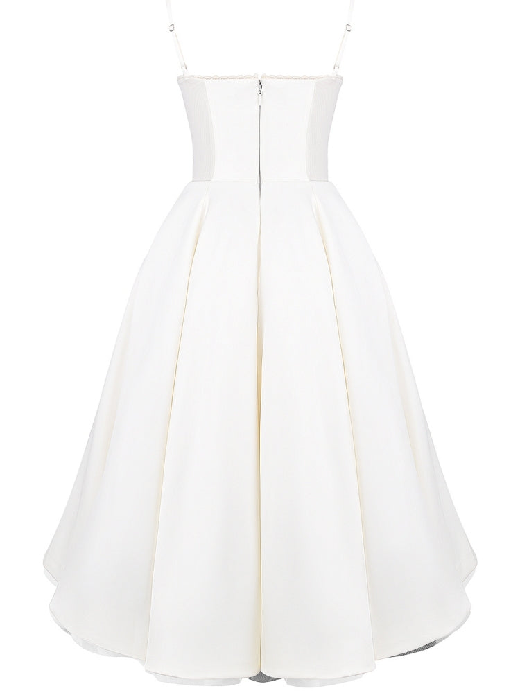 White Tulle Midi Dress Newgew Dresses
