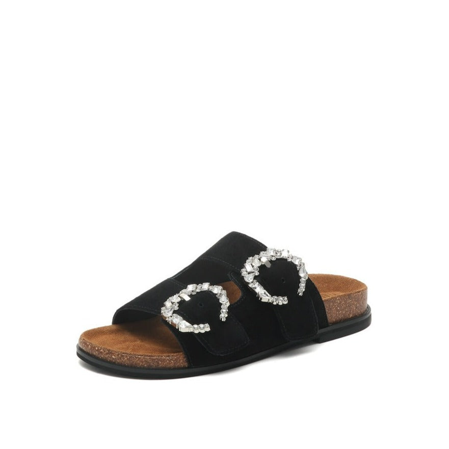 Joy&Peace Double Strap	Buckle Ditel Flat Sandals Newgew