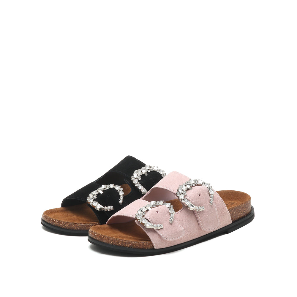 Joy&Peace Double Strap	Buckle Ditel Flat Sandals Newgew