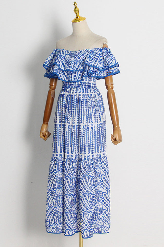Tulum Off Shoulder Eyelet Dress Newgew