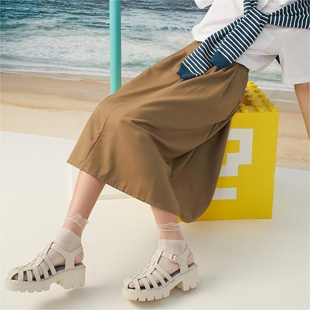Rome Cowhide Platform Sandals Newgew