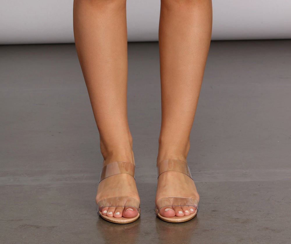 Chic Clear Banded Mules Newgew
