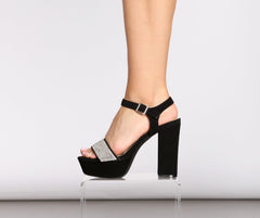 Crushin' On U Rhinestone Platform Heels Newgew