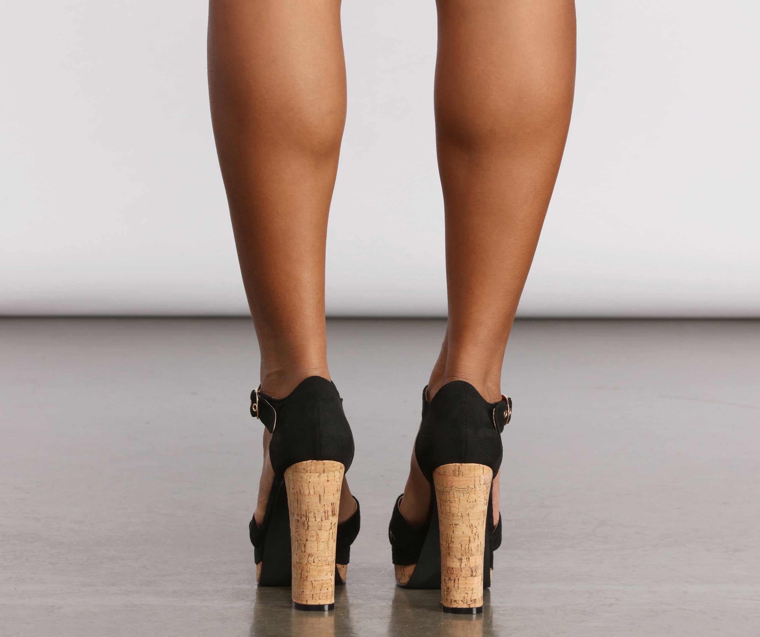 Keep The Confidence Criss-Cross Platform Heels Newgew