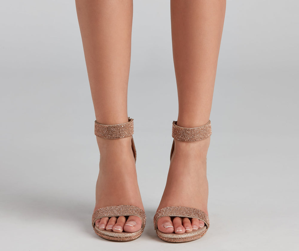 Lead The Way Glitter Block Heels Newgew