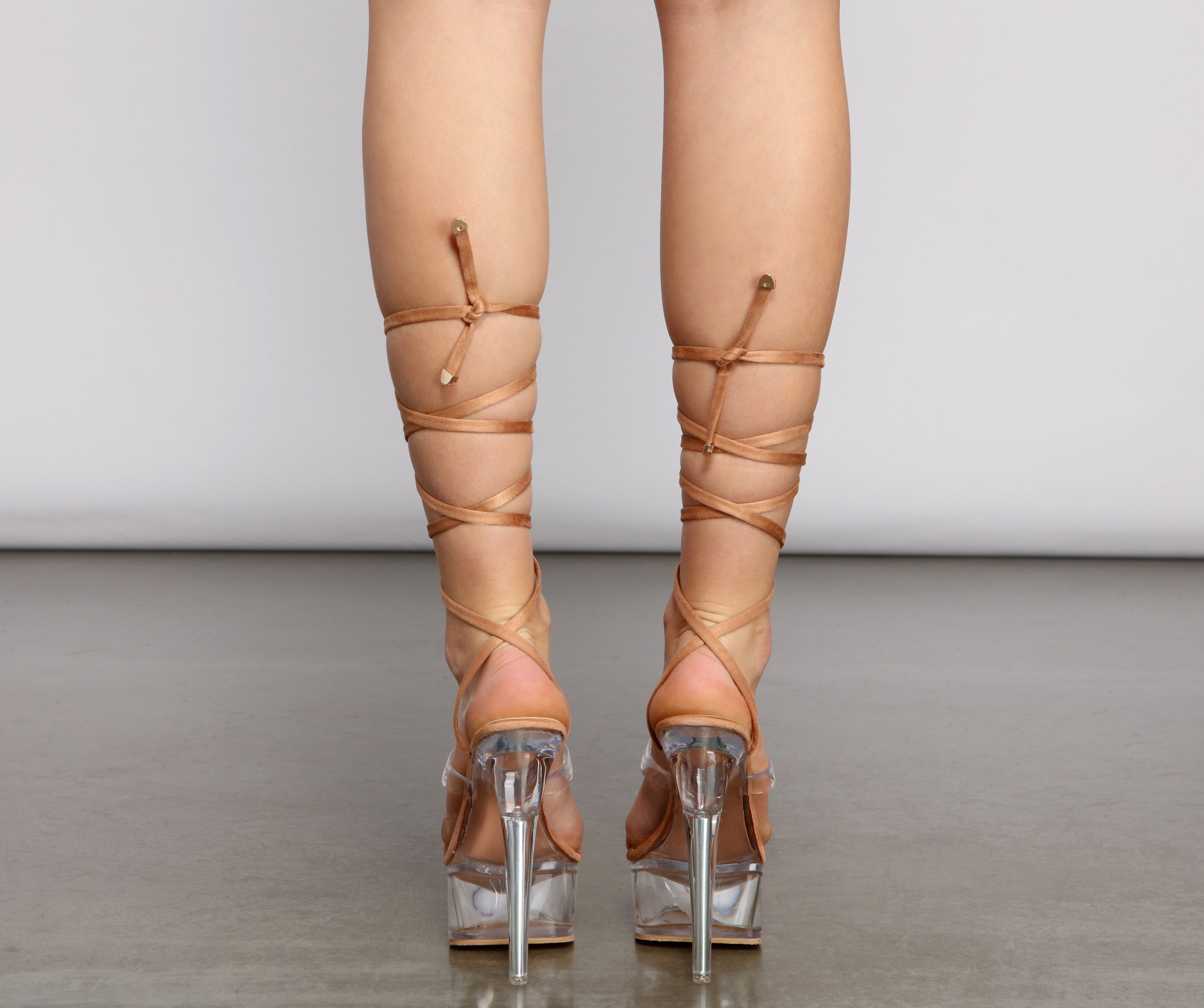 Scene Stealer Lace-Up Stiletto Heels Newgew