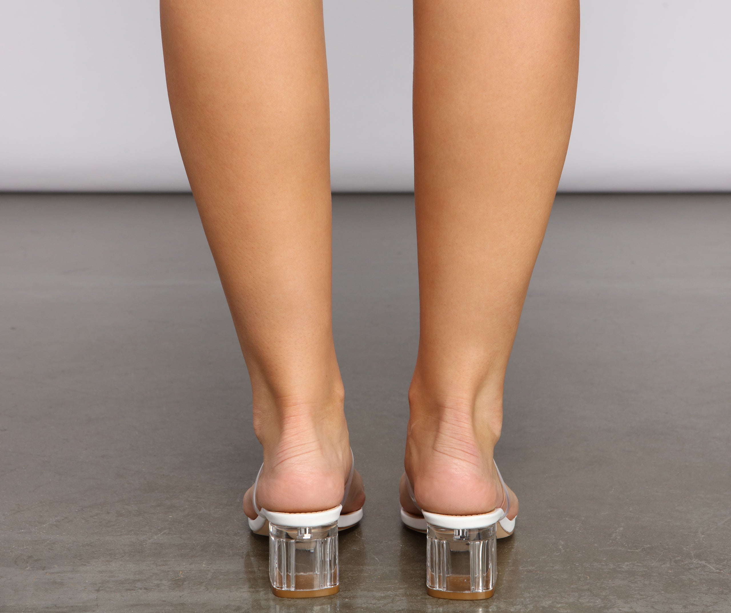 Double Dose Of Glam Clear Mules Newgew