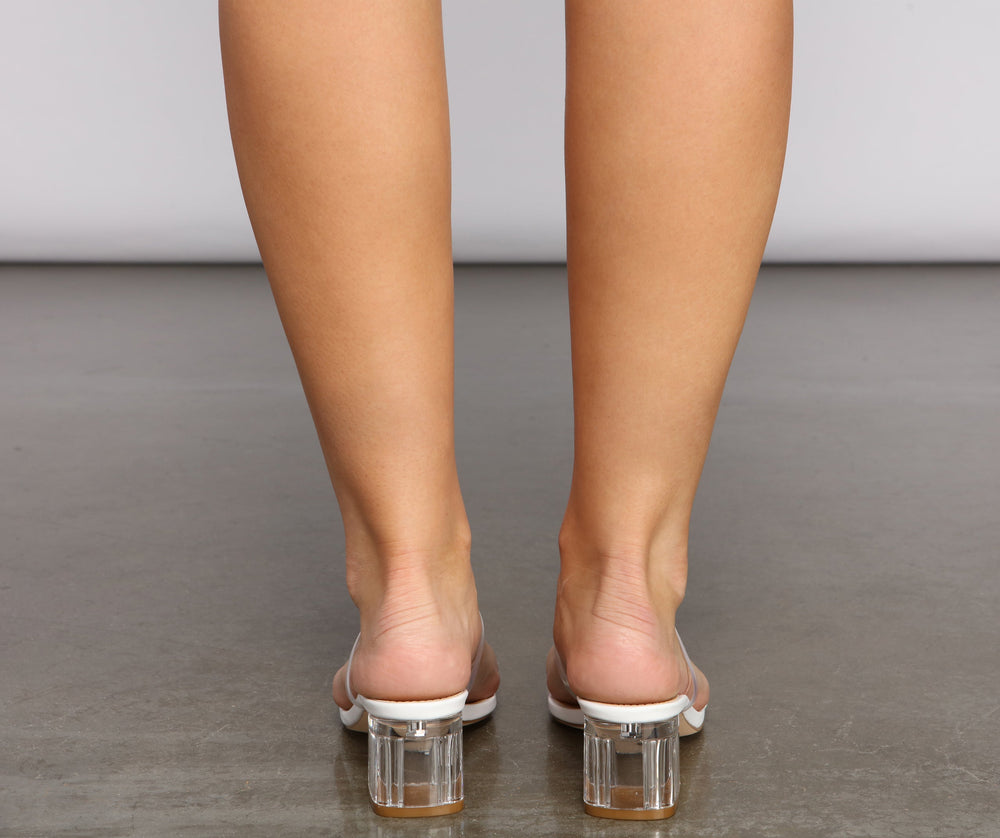 Double Dose Of Glam Clear Mules Newgew