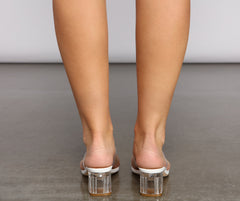 Double Dose Of Glam Clear Mules Newgew