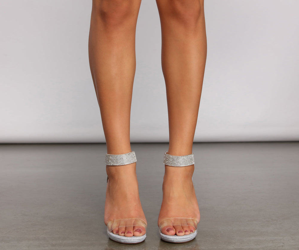 Glow Goals Glitter Mesh Platform Heels Newgew