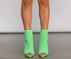 Neon Lights Caged Stiletto Heels Newgew