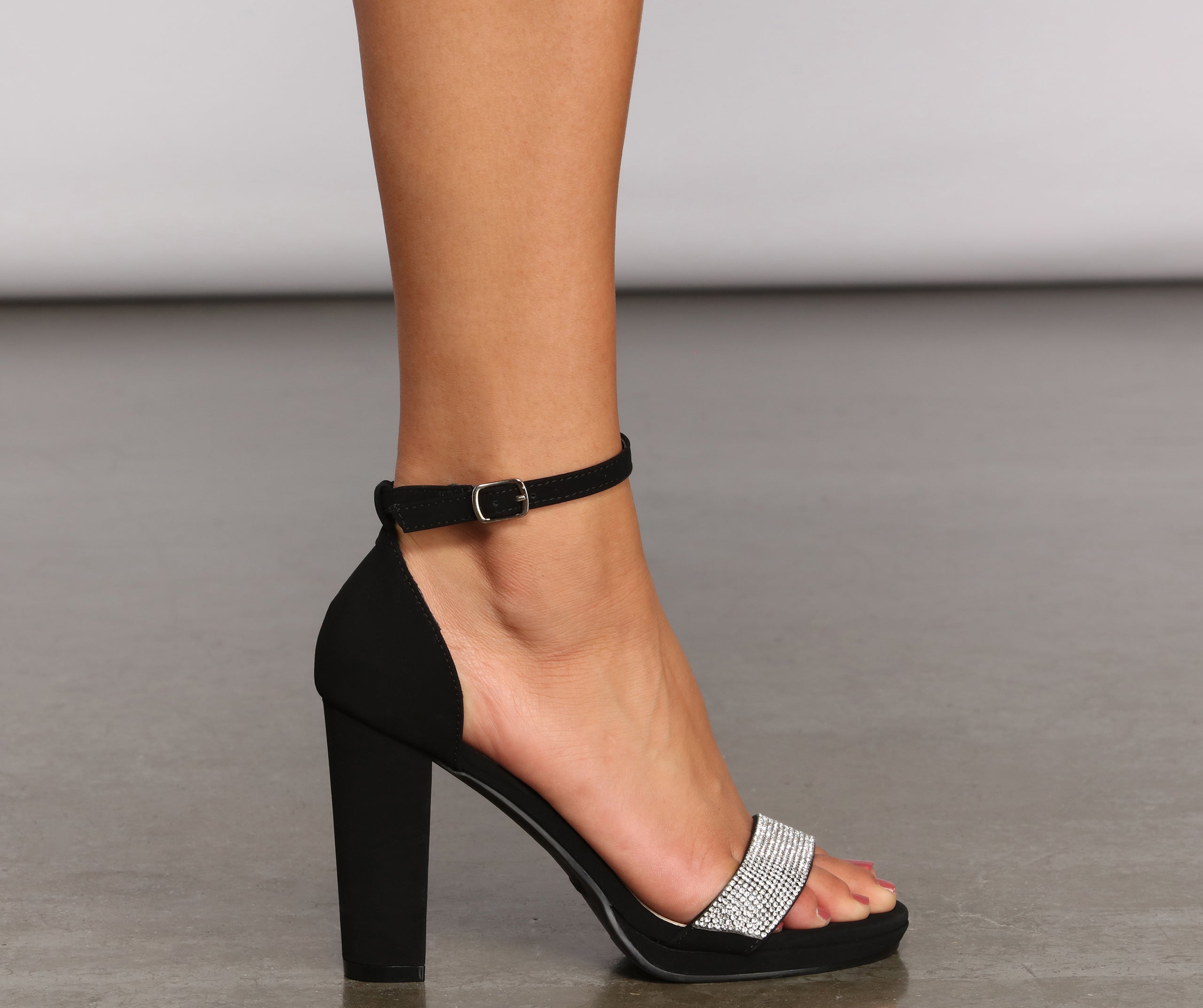 Enchanted Night Rhinestone Platform Heels Newgew