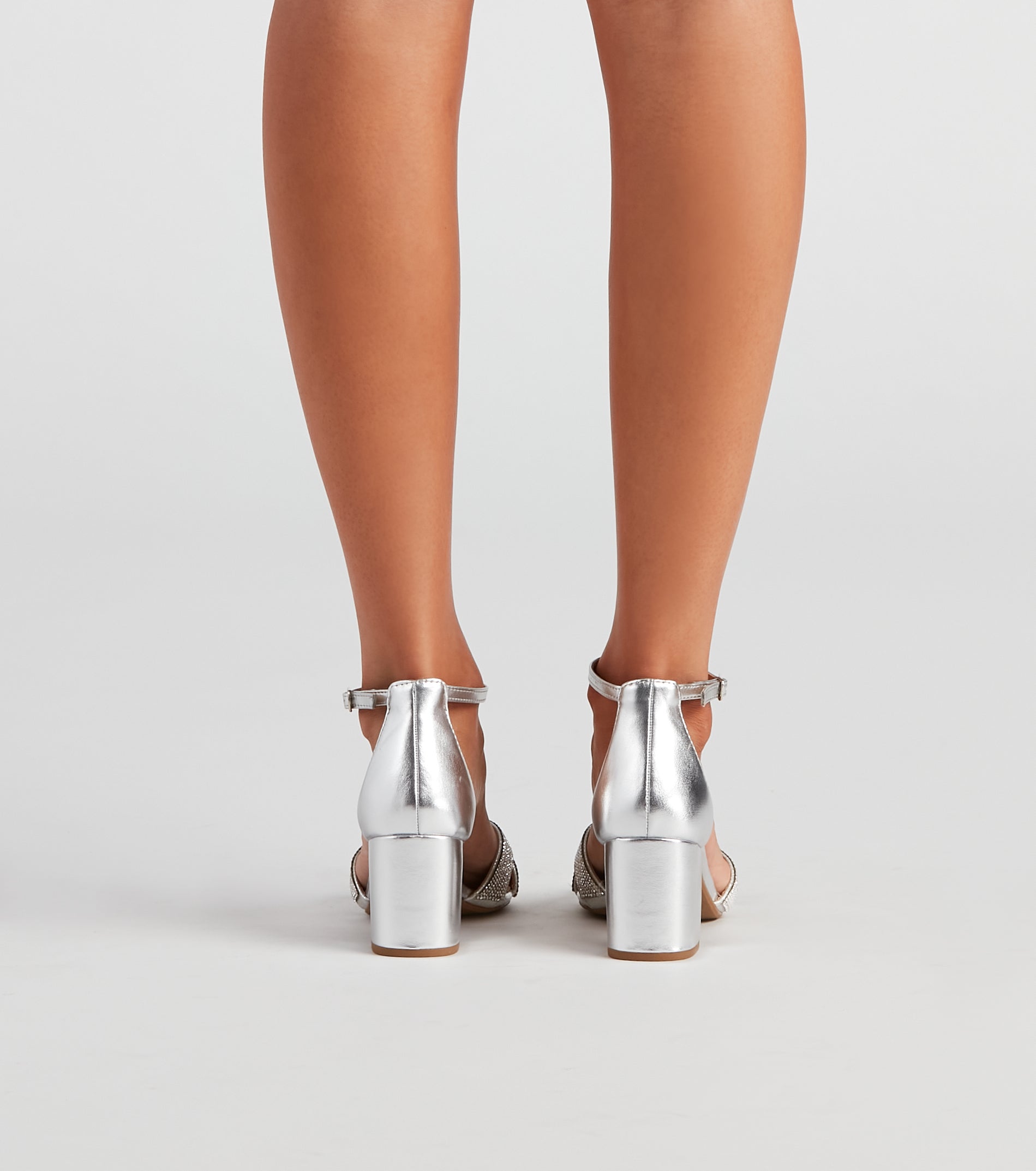 Future Glam Rhinestone Block Heels Newgew