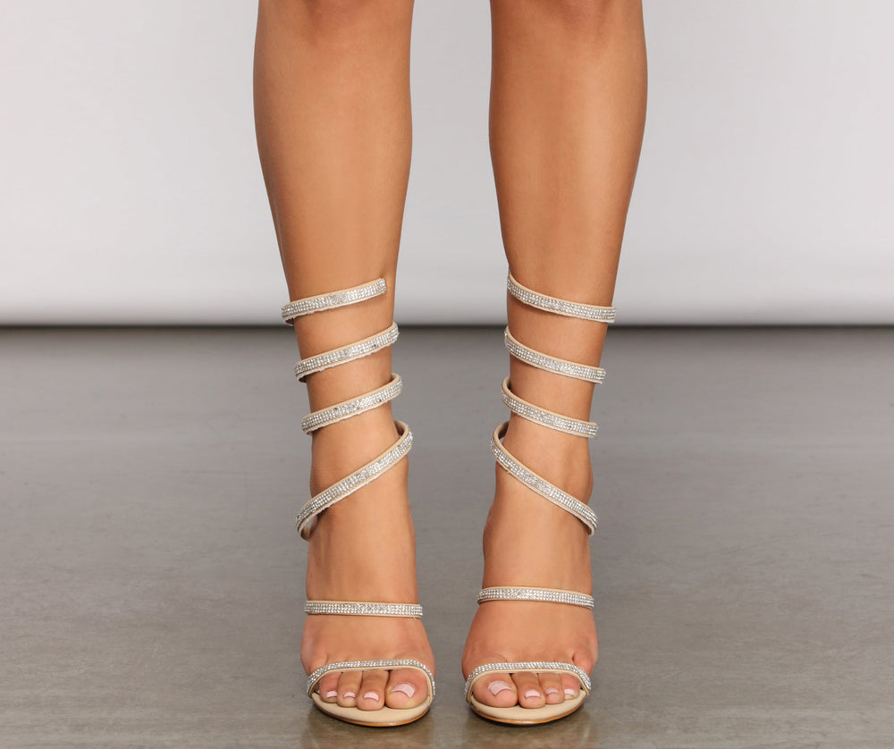 Spin Me Around Spiral Rhinestone Stiletto Heels Newgew