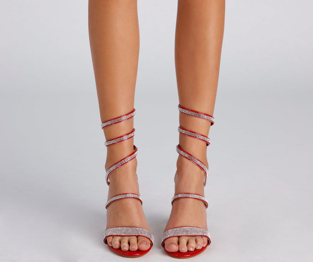The Glam Life Rhinestone Block Heels Newgew