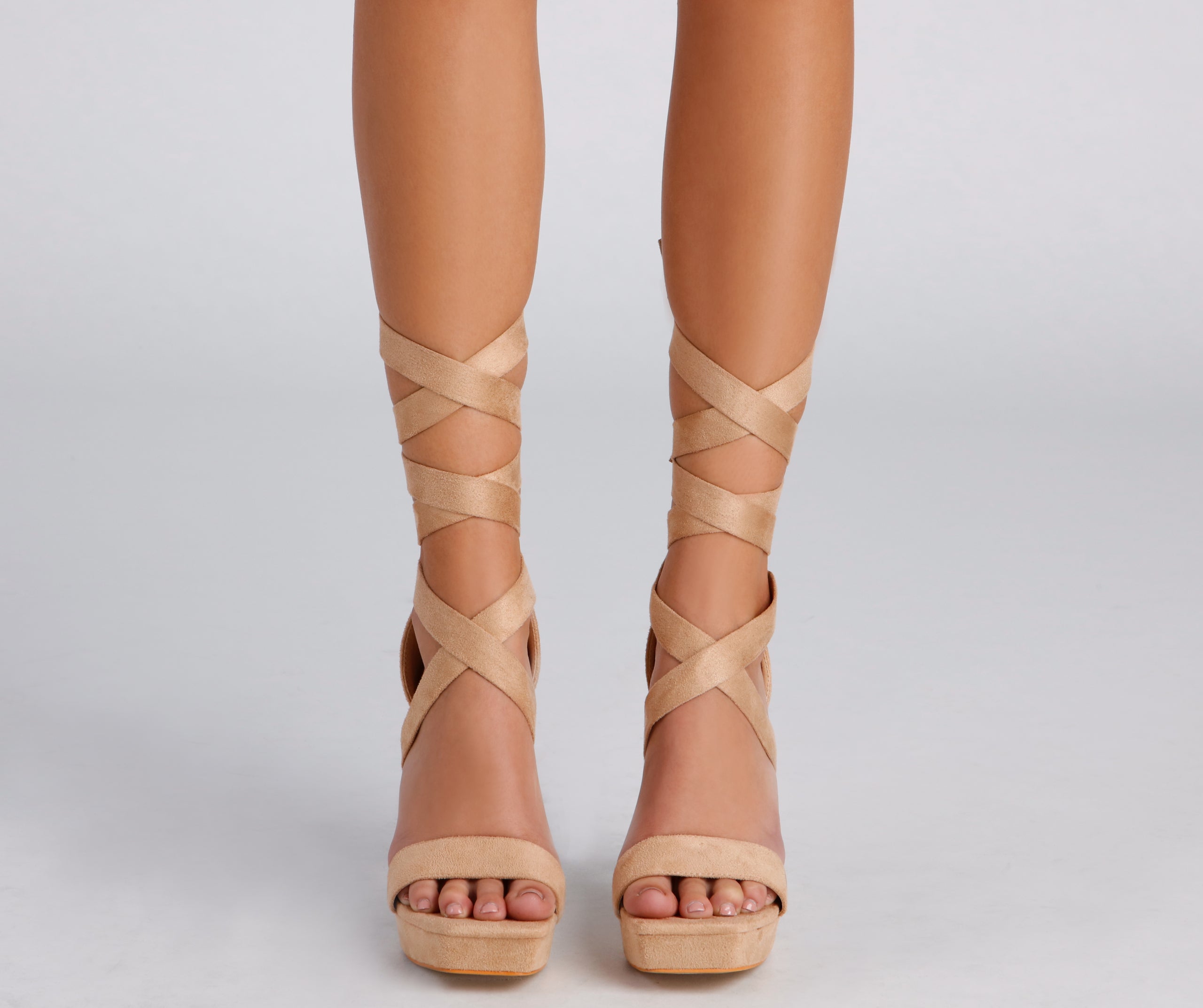 Feelin' Fab Lace-Up Platform Stilettos Newgew