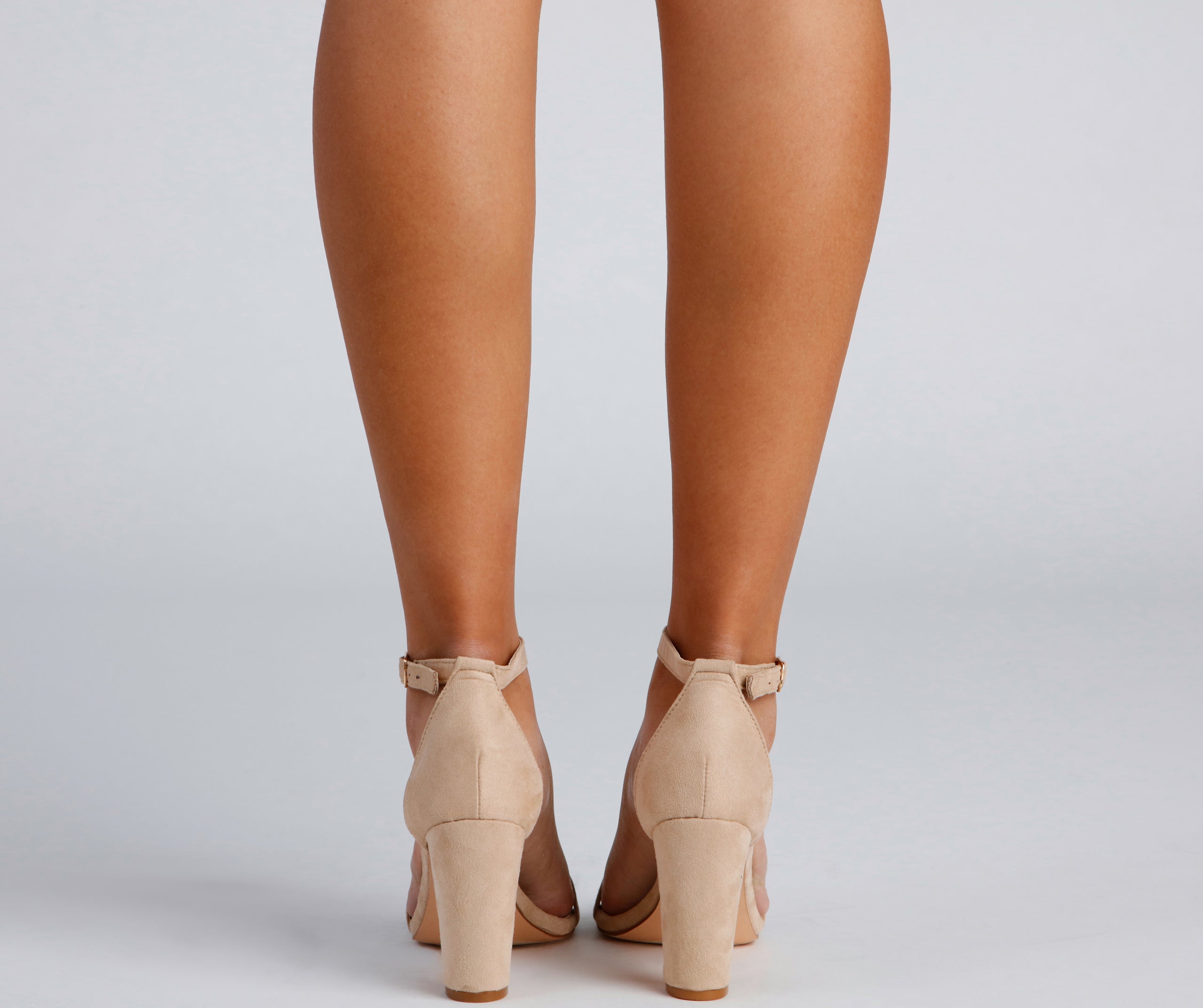 Basic Beauty Nubuck Block Heels Newgew
