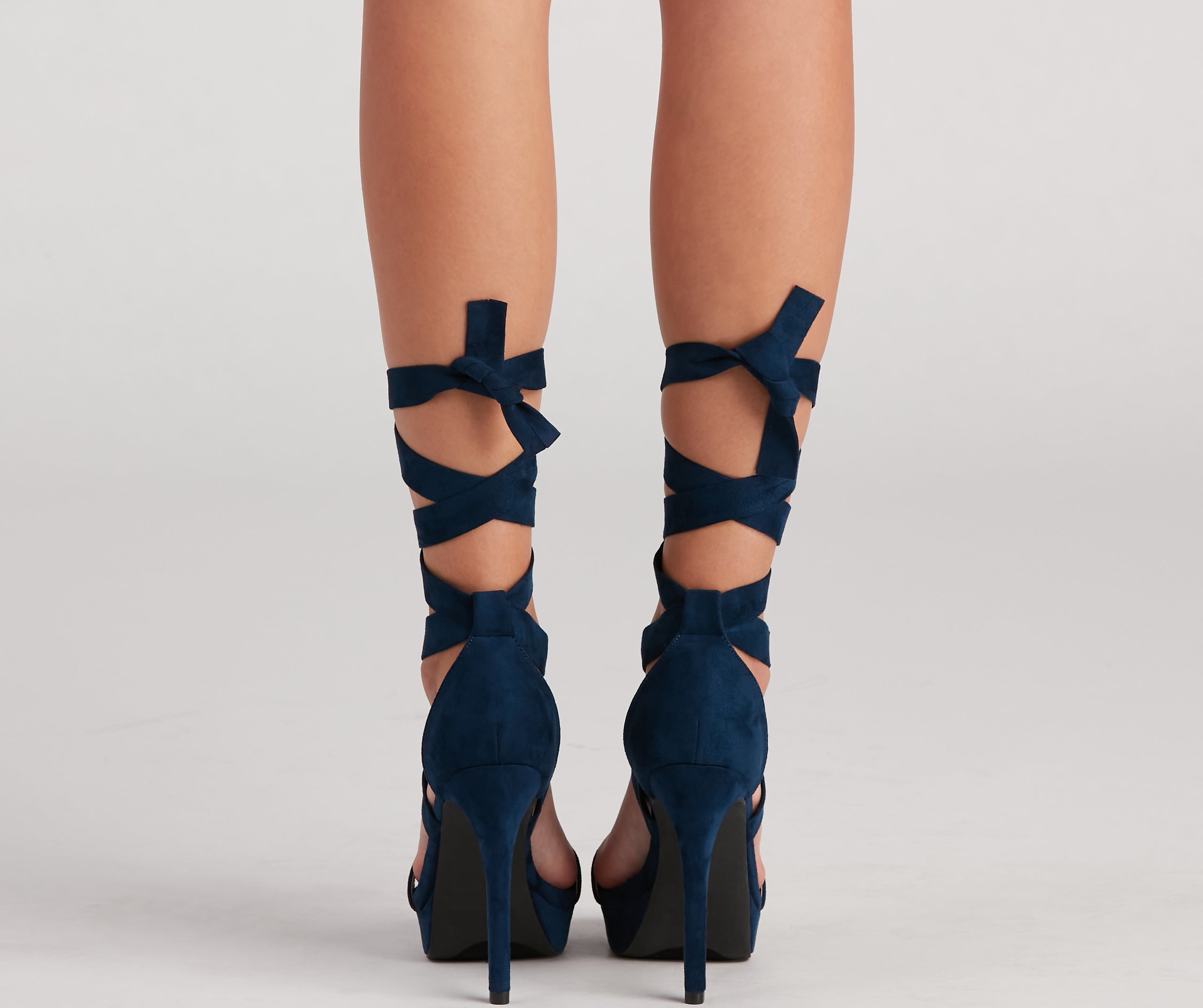 Make A Point Lace-Up Stiletto Heels Newgew