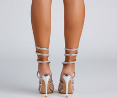 Make It Shine Rhinestone Spiral Stiletto Heels Newgew