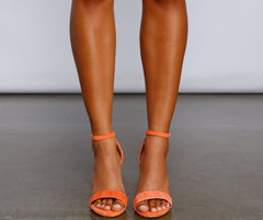 Around The Block Straw Block Heels Newgew