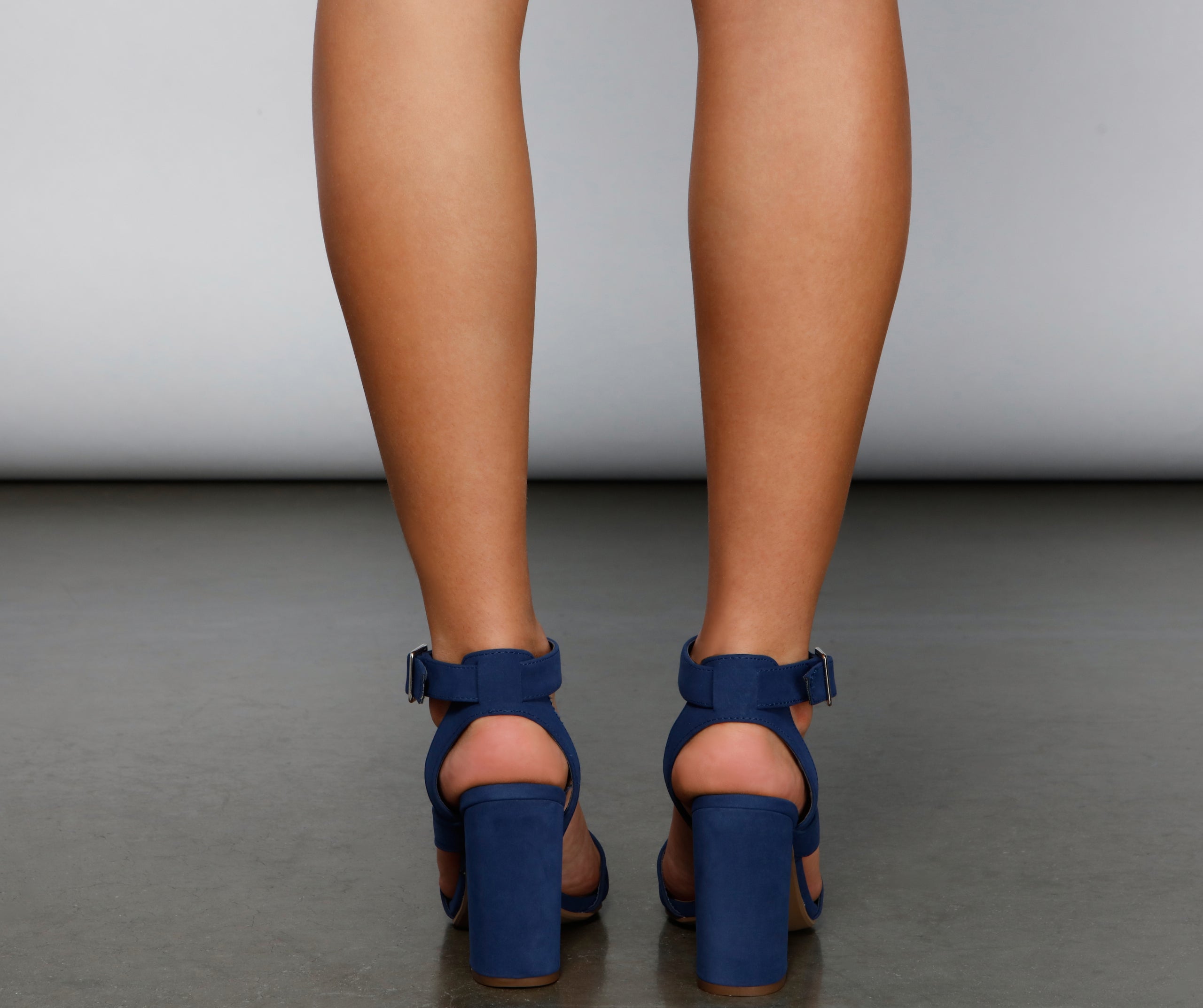 Step It Up Faux Nubuck Block Heels Newgew