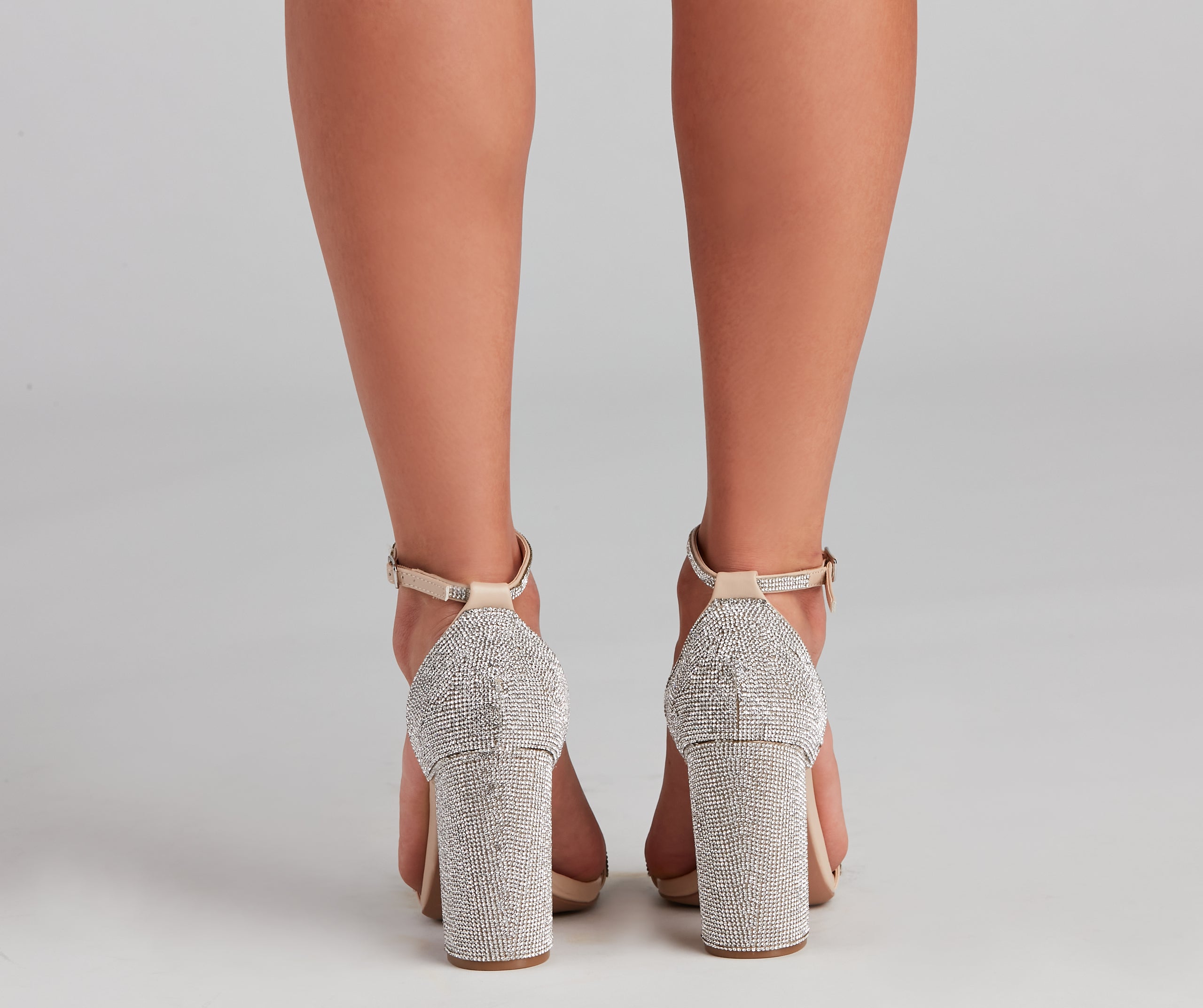 Step Out And Sparkle Block Heels Newgew