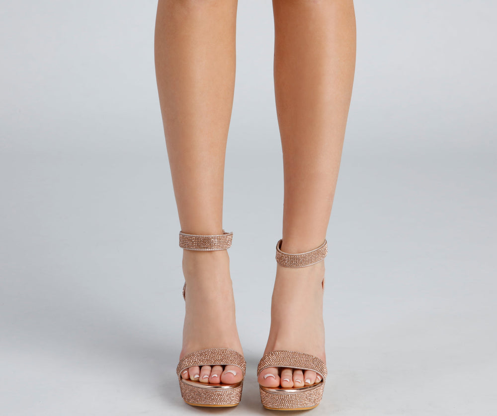 Stroke Of Midnight Rhinestone Heels Newgew