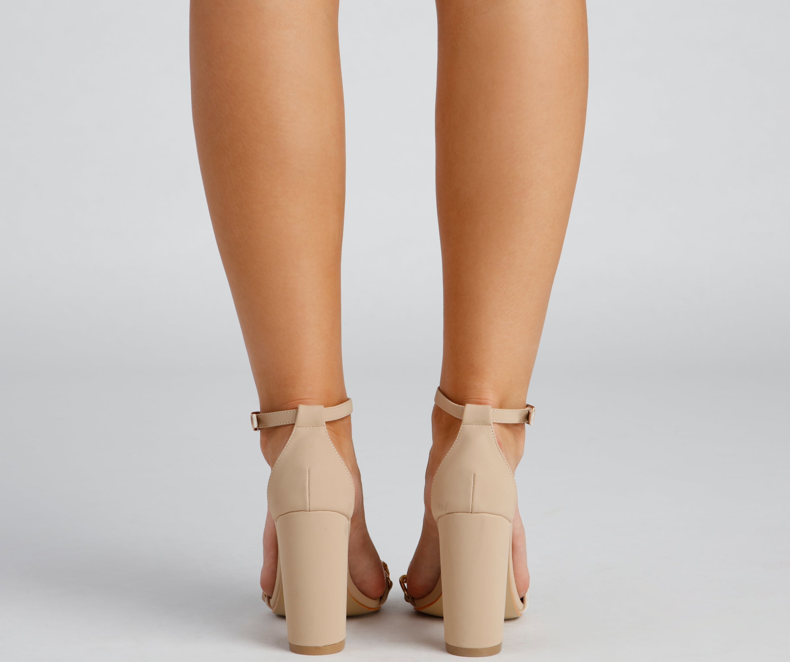 Posh Chic Chainlink Nubuck Heels Newgew