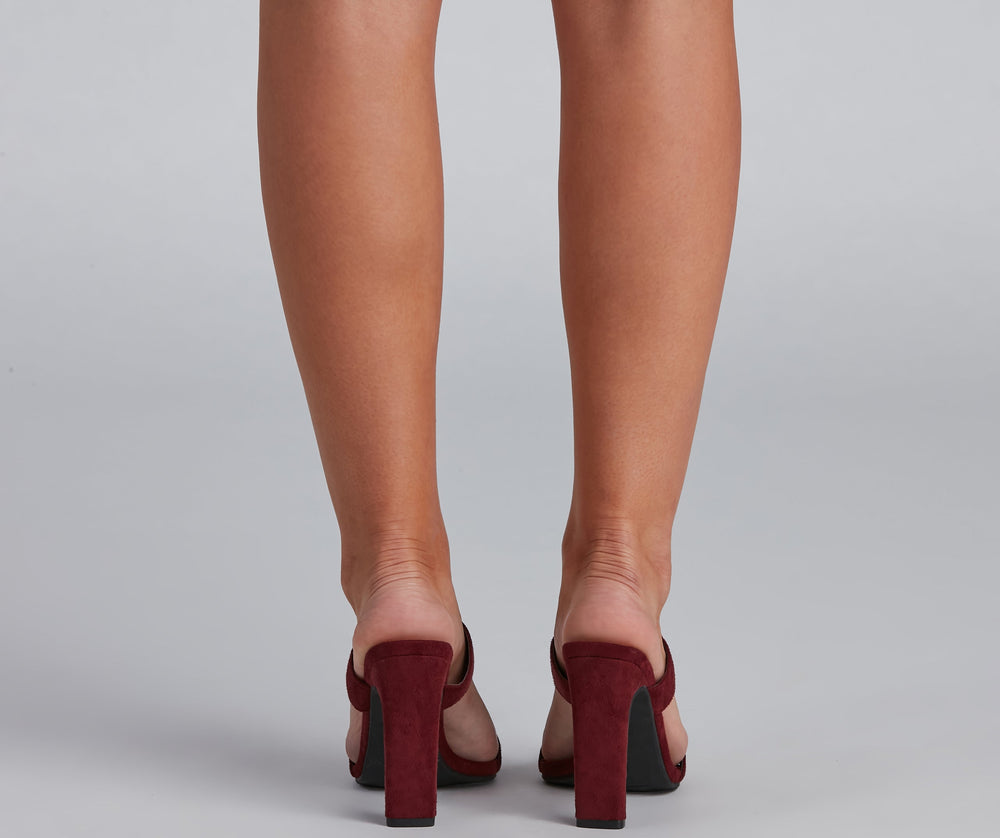 Day To Night Faux Suede Mules Newgew