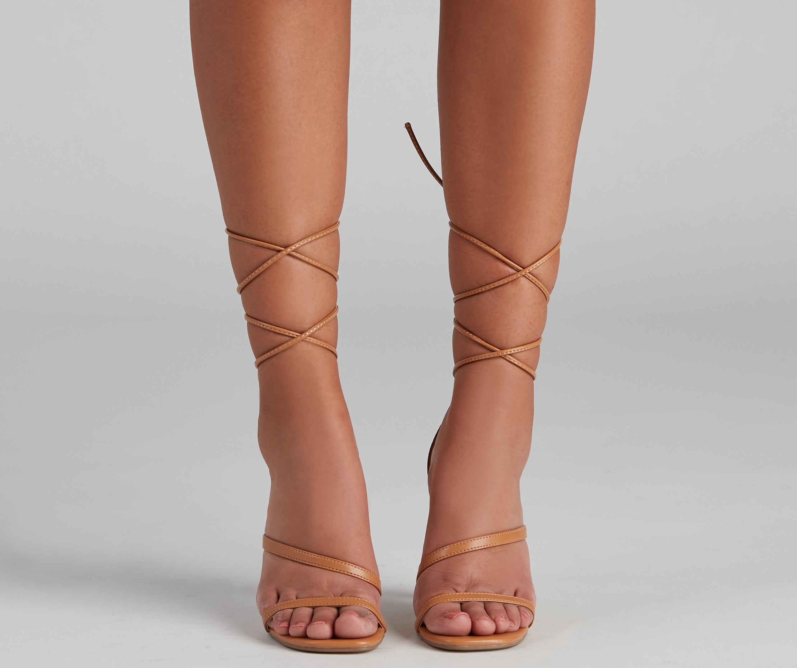 So Classy Lace-Up Stiletto Heels Newgew