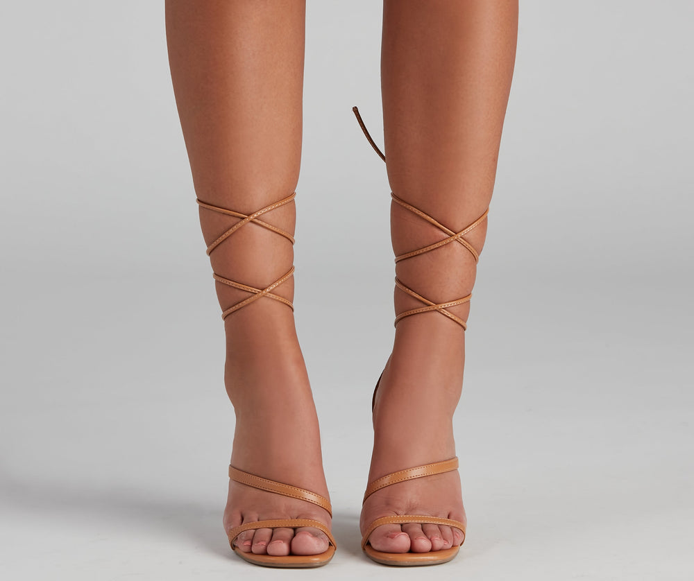 So Classy Lace-Up Stiletto Heels Newgew