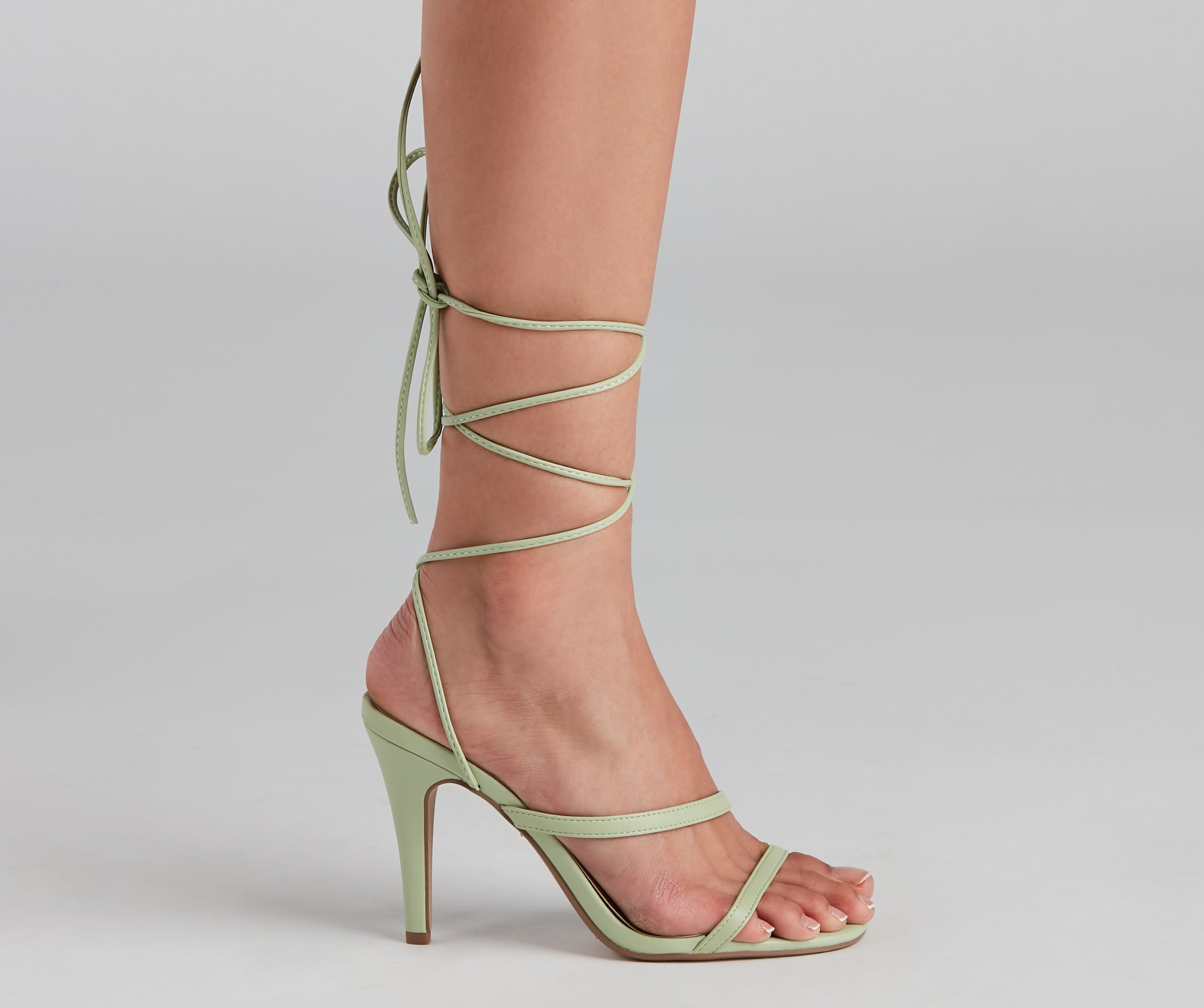 So Classy Lace-Up Stiletto Heels Newgew