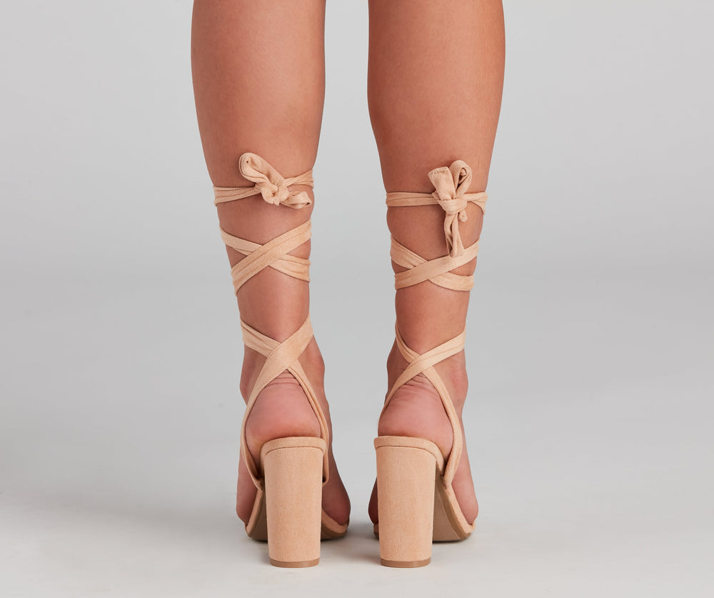 Dancer Spirit Lace-Up Block Heels Newgew