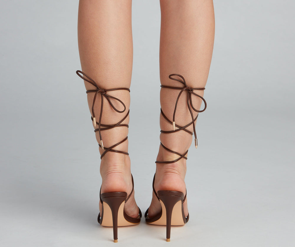 Chic Girl Lace-Up Stiletto Heels Newgew