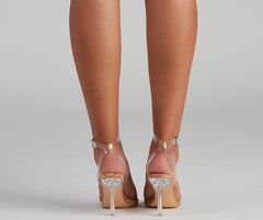 Pop the Cork PVC Wrap Ankle Stilettos Newgew