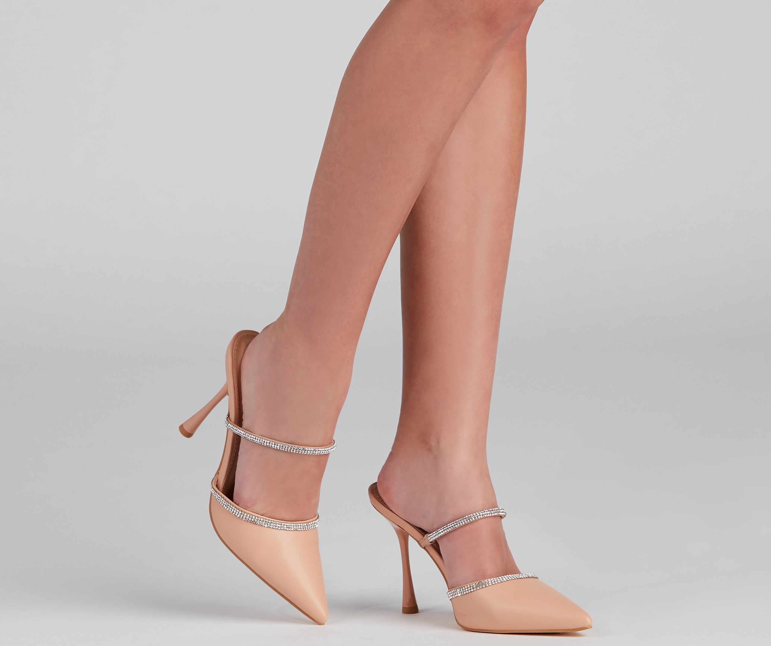 Elevated Glamour Rhinestone Detail Pumps Newgew