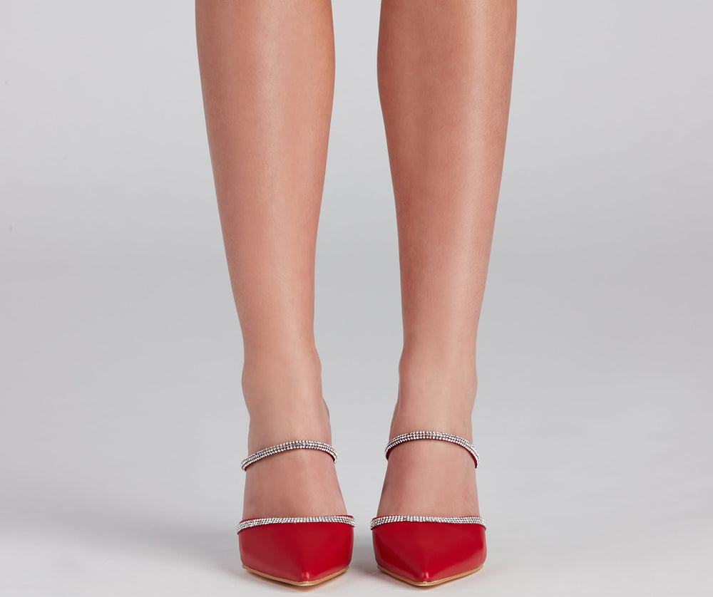 Elevated Glamour Rhinestone Detail Pumps Newgew