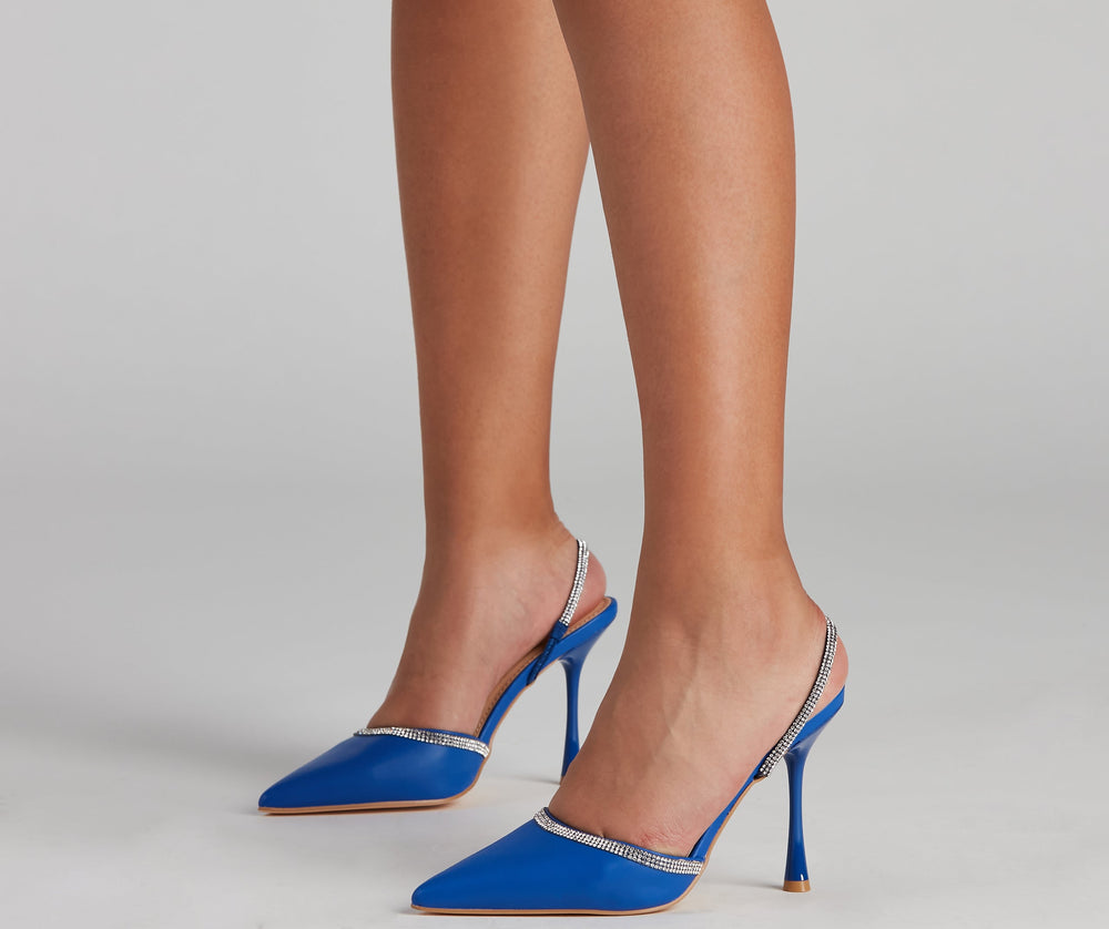 Elevated Glamour Rhinestone Detail Pumps Newgew