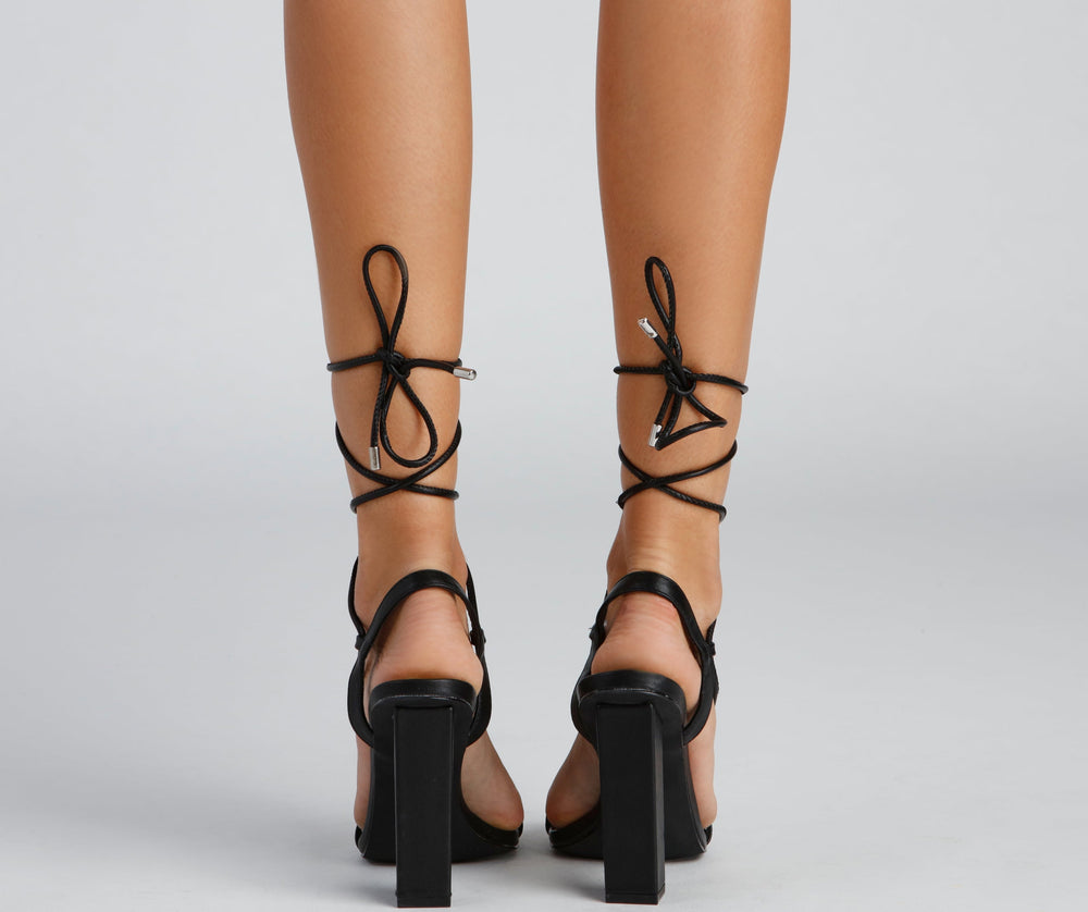 Wrapped In Chic Block Heels Newgew