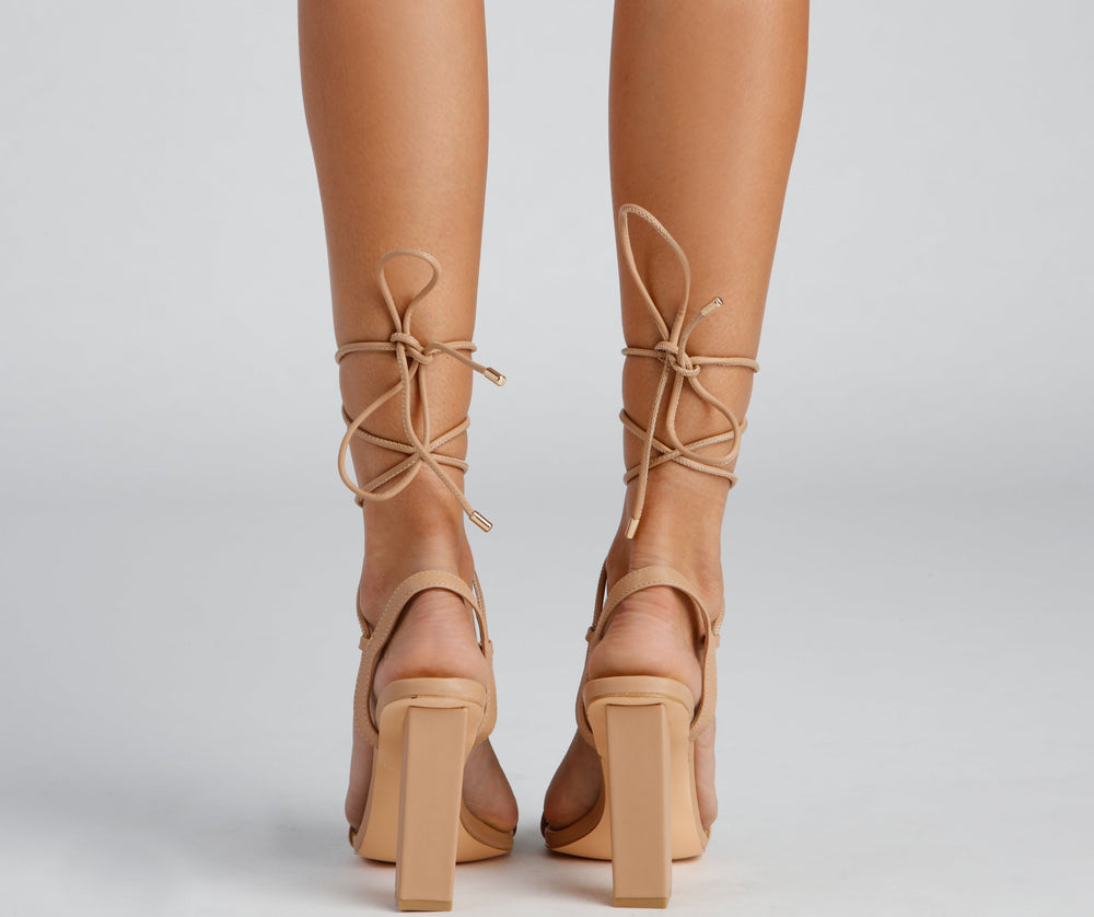Wrapped In Chic Block Heels Newgew