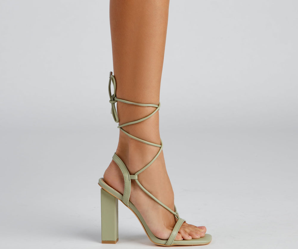 Wrapped In Chic Block Heels Newgew