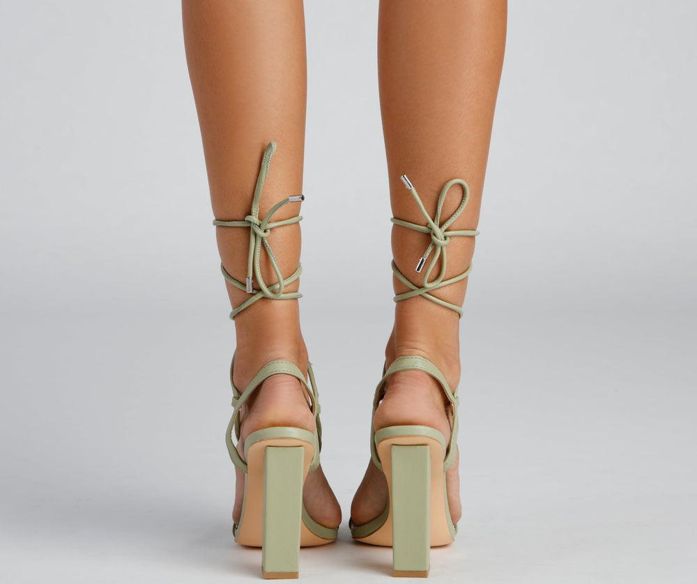 Wrapped In Chic Block Heels Newgew