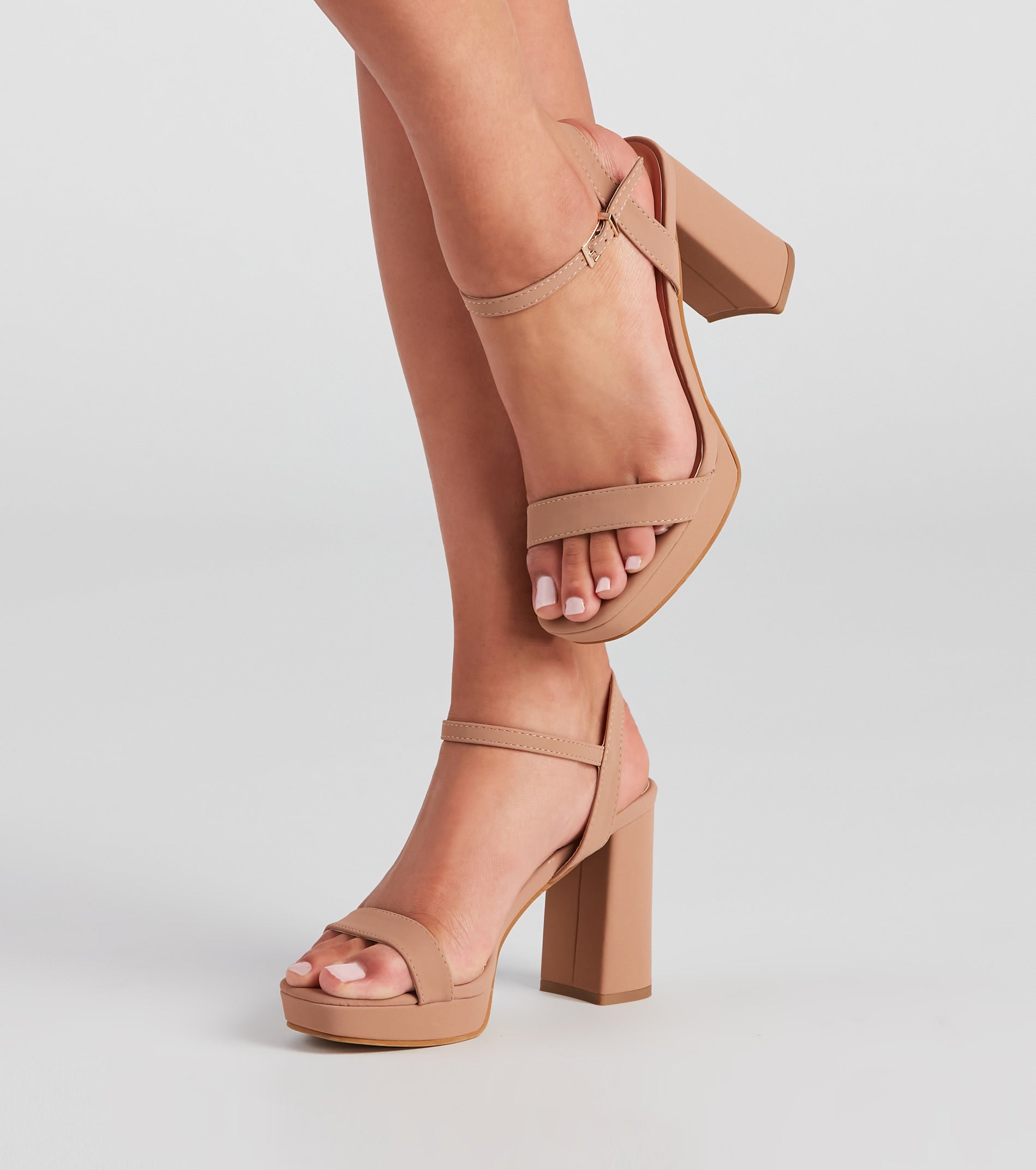 Step In Nubuck Block Heels Newgew